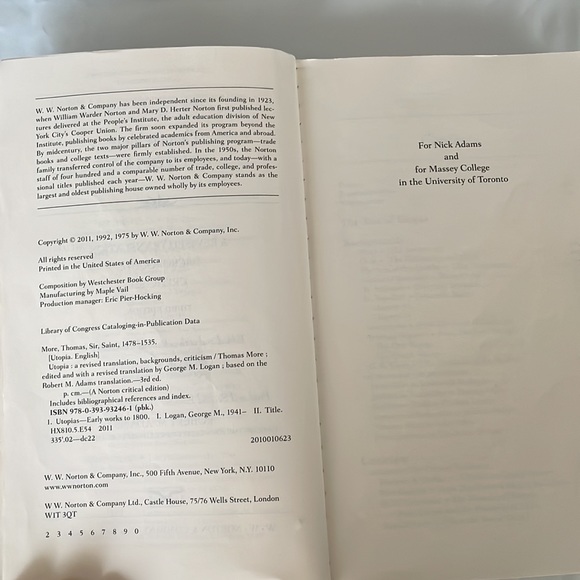 Utopia- Thomas More (Norton Critical Edition, Third Edition) - Picture 3 of 5